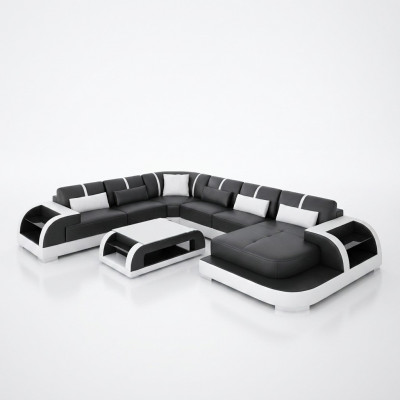 Wunnzëmmer Lieder XXL Canapé Sofa Landschaft modern Designer Polster.