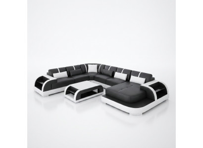 Wunnzëmmer Lieder XXL Canapé Sofa Landschaft modern Designer Polster.