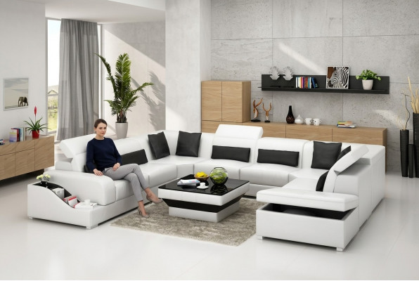 Luxus Wunnzëmmer Miwwelen Sofa Garnitur Design Couchen inkl.