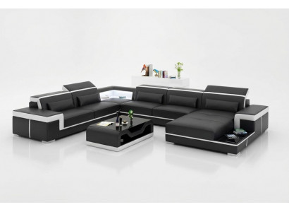 Eckgarnitur Ecksofa Polster Eckcouch Deko Modern Wohnzimmer Sofa Canapé