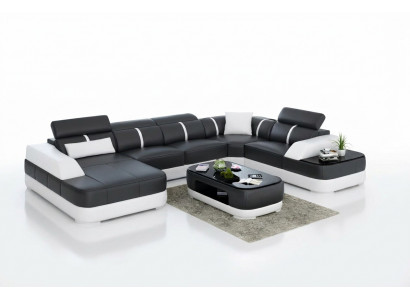 Ecksofa Design Modern Wunnzëmmer Eckcouch Liederpolster Couch Sofa