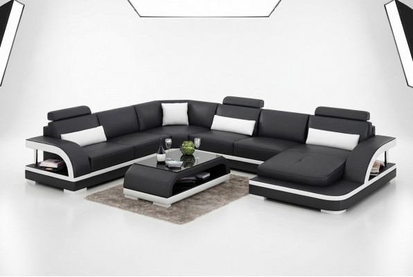 Design Ecksofa Wunnzëmmer Dekoratioun Miwwelen Modern Eckcouch Liederpolster Canapé