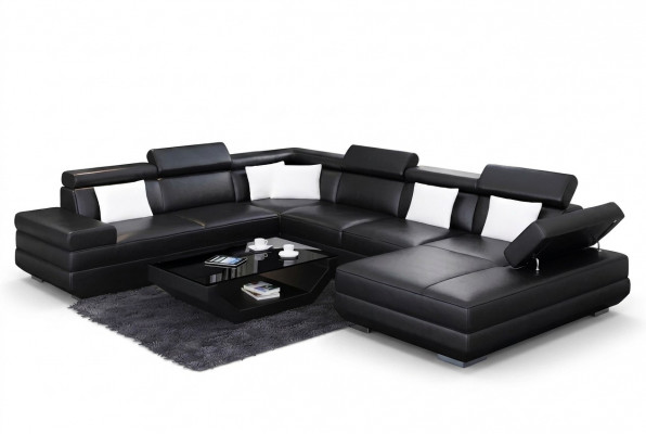 Sofa Wunnzëmmer Lieder XXL Couch Polster Landschaft modern Designer