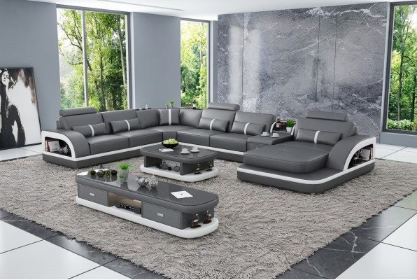 Wunnzëmmer Lieder XXL Canapé Sofa Polster Landschaft Modernen Designer