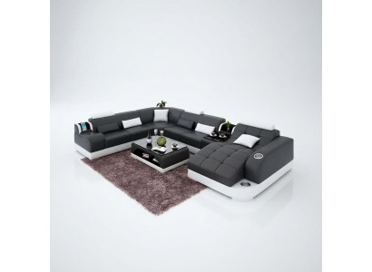 Polster-Ecksofa Ledersofa Wunnzimmersofa Eckcouch Eckgarnitur Canapé mat