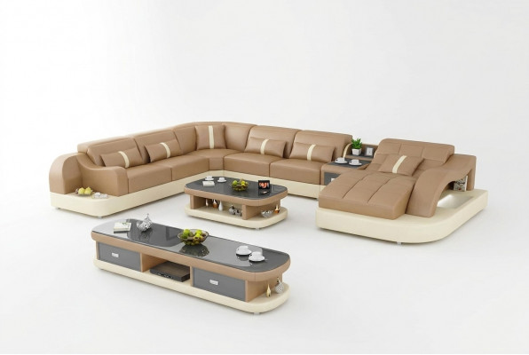 Lieder XXL Canapé Sofa Polster Wunnzëmmer Landschaft Modernen Designer