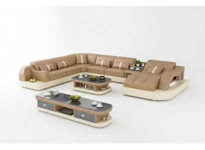 Lieder XXL Canapé Sofa Polster Wunnzëmmer Landschaft Modernen Designer