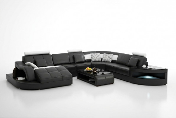 Eckcouch Design Ecksofa Wunnzëmmer Miwwelen Liederpolster Couch Sofa Wunnlandschaft