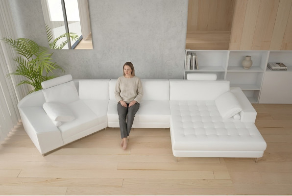 Modern Sofa Ecksitzgrupp U-Form Liederkanapé Ecksëtz Canapé Designer Sofa