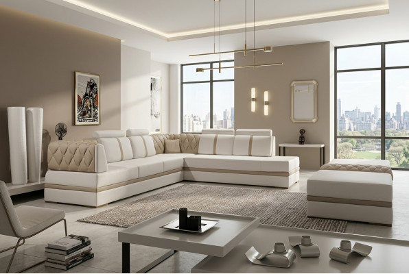 Eckcouch Ledercouch Design Couch Eckcouch L Form Modern Polstersofa Wunnzëmmer