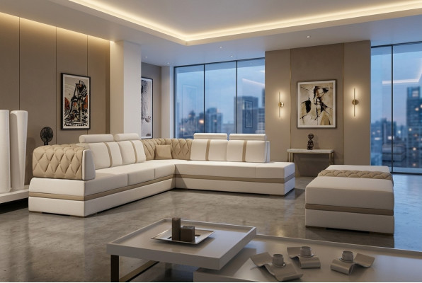 Ecksofa L Form Designer Sofa Modern Sofa Ledersofa Eckgarnitur Couchen