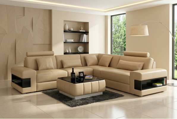 Design Eckcanapé Dekor Wunnzëmmer Miwwelen Modern Eckcouch Liederpolster Canapé