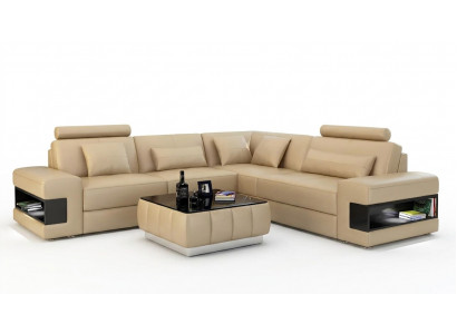 Design Eckcanapé Dekor Wunnzëmmer Miwwelen Modern Eckcouch Liederpolster Canapé