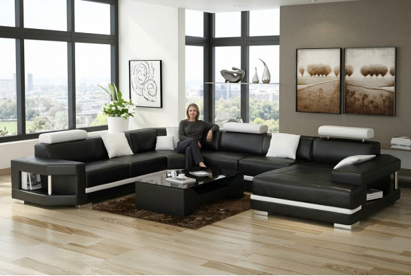 Eckgarnitur Ecksofa Polster Eckcouch Couch 2-Stéck Set Nei Modern