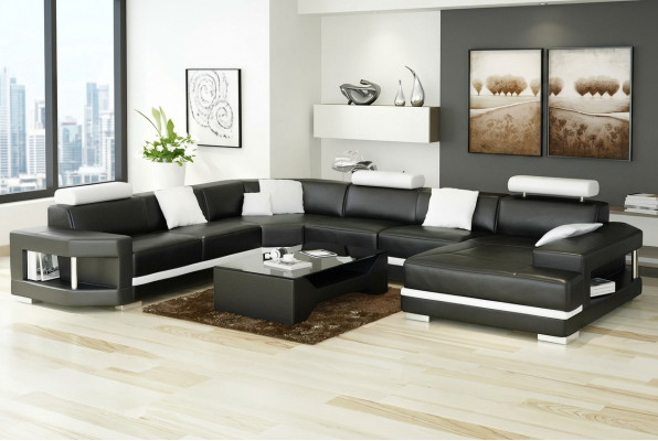 Eckgarnitur Ecksofa Polster Eckcouch Couch 2-Stéck Set Nei Modern
