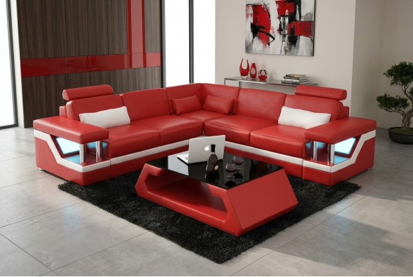 Wunnlandschaft Sofa Garnitur Eckgarnitur Lieder-Sofa Polster Polster Couch