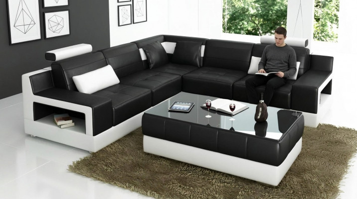 Wunnzëmmer Lieder XXL Canapé Landschaft Sofa modern Designer Eckpolster