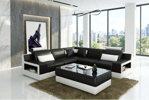 Wunnzëmmer Lieder XXL Canapé Landschaft Sofa modern Designer Eckpolster