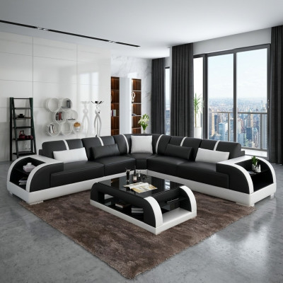 Design Modern Ecksofa Wunnzëmmer Miwwelen Eckcouch Liederpolster Canapé