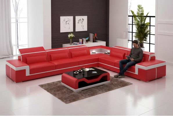 Liederpolster Design Eckschnëss Wunnzëmmer Ecksëtza Stee Couch Sofa L Form Wunnlandschaft