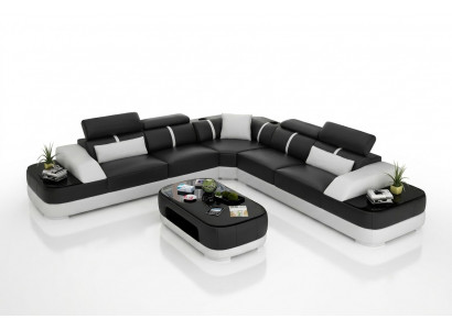 Wunnzëmmer Eckcouch Design Ecksofa Miwwelen Modern Liederpolster Couch