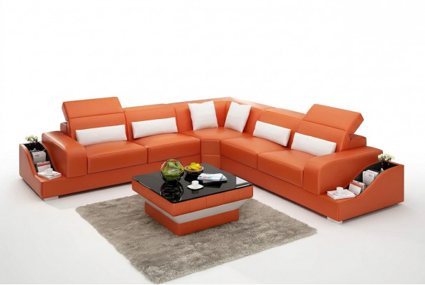 Eckgarnitur Sofa Ledersofa Ecksofa Polster Polster Couch Garnitur Wunnlandschaft