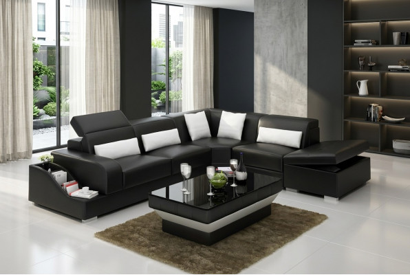 Modernen Design Eckcouch Ecksofa Wunnzëmmer Liederpolster Couch Sofa