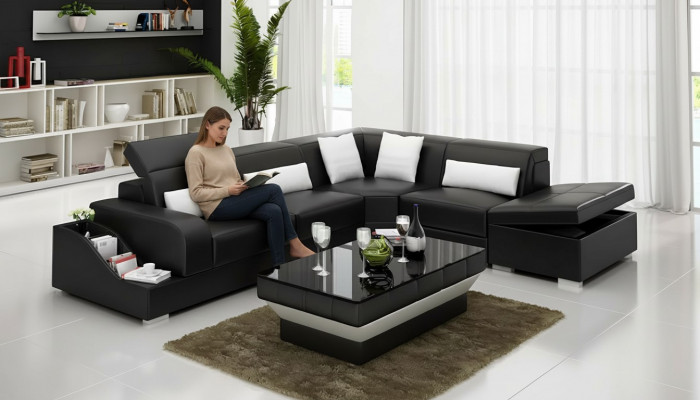 Garnitur Eckgarnitur Canapé Ledercanapé Eckcanapé Polsch Polster Couch Wunnlandschaft