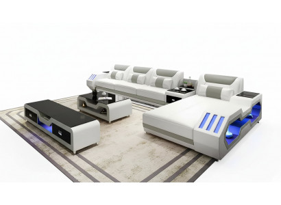 Léierpolster Design Eckecksofa Eckcouch Couch Sofa L-Form Wunnlandschaft
