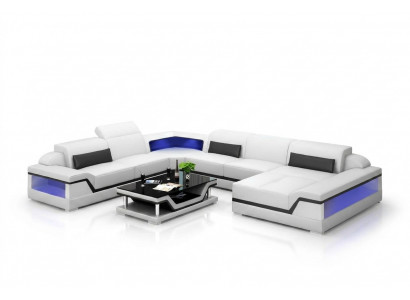 Eckgarnitur Ecksofa Polster Eckcouch 2-Stéck Set Nei Modern Wunnzëmmer