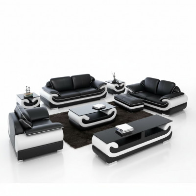 Sofagarnitur 321 Sëtzer Wunnlandschaft Modern Sofa Ledersofa Designer