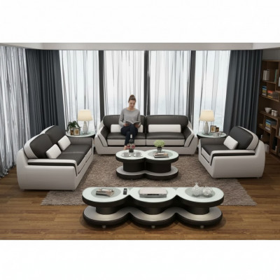Soffagarnitur 321 Dësch Hocker Sideboard Wunnlandschaft Couchen Sofa Canapé 7tlg.
