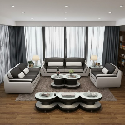 Soffagarnitur 321 Dësch Hocker Sideboard Wunnlandschaft Couchen Sofa Canapé 7tlg.