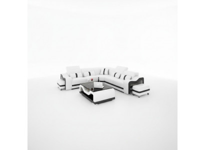 Eckcouch Sëtzpolster Eckgarnitur Wunnlandschaft Canapé Couch Hocker Couchtisch Nei