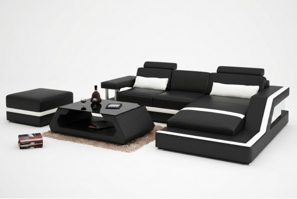 Wohnlandschaft Designer Canapé Eckcanapé L-Form Modern Canapé Eckgarnitur