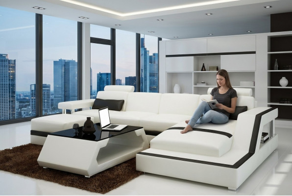Ledercouch Eckcouch L-Form Modern Couch Ledercouch Eckcouch Polster
