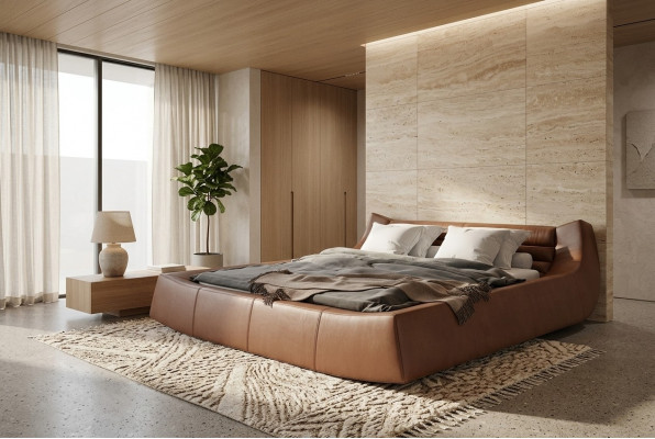 Designer Bett Duebel Better Modernes Hotel Lieder Stoff Duebelbett