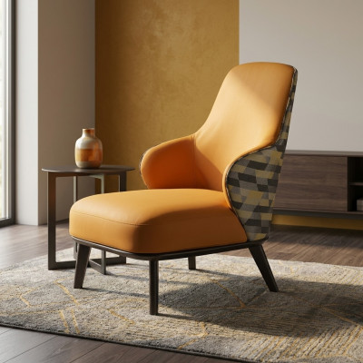 Modernt Fotell Polstersëtz Oueren-Sofa Canapé Designer Club Still Léin