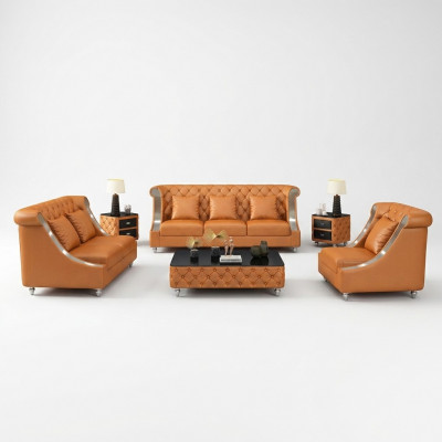 Chesterfield Liederdivan Canapé Këssen Komplett Set Garnitur 6tlg. Sëtz Set Lieder