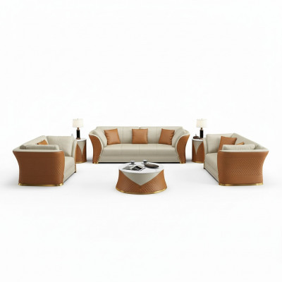 Exklusiv Liederkanapé Couch Sëtzpolster Garnitur 321 Sofa Couchen Landschaft