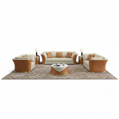 Exklusiv Designer Miwwelen 32 Sëtz Wohnlandschaft Couch Polster Garniture 2-Stéck.