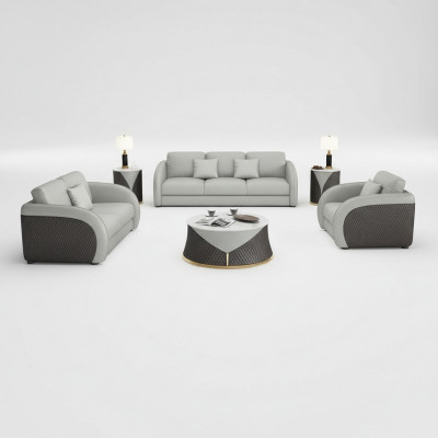 Exklusiv Designer Miwwelen 32-Sëtz-Couch Polster Garnitur 2-Deel Wunnlandschaft