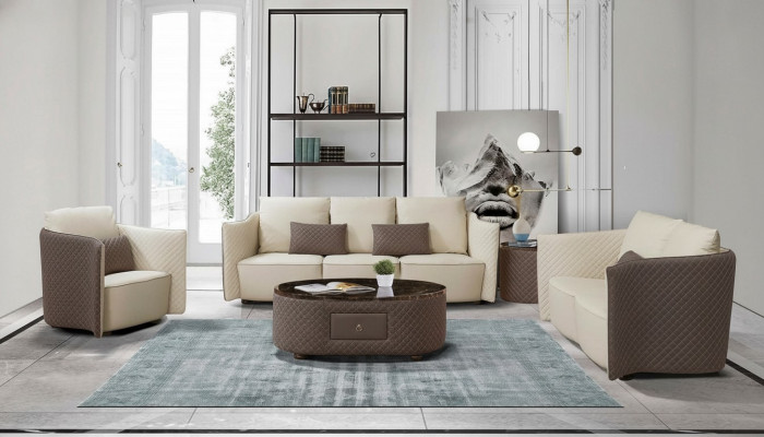 Design Liederdivan Couch Polster Garnitur Sofa 321 Sëtzer Klassesch Couchen Nei