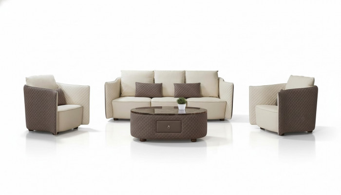 Design Liederdivan Couch Polster Garnitur Sofa 321 Sëtzer Klassesch Couchen Nei