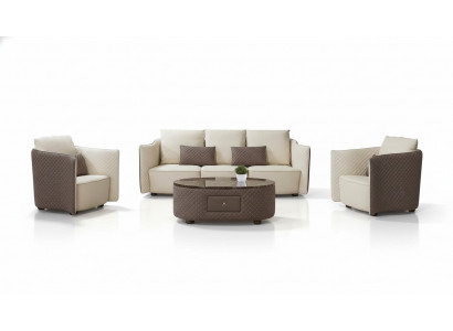 Design Liederdivan Couch Polster Garnitur Sofa 321 Sëtzer Klassesch Couchen Nei