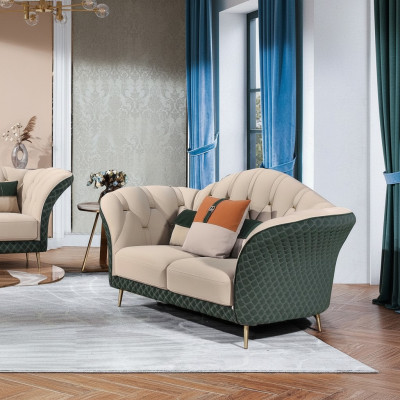 Dräisëtzer italienesche Stil Miwwelen Zofa 3 Sëtzer Modern Zofa Liederzofa Canapé