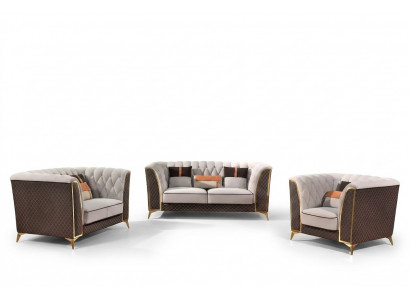 Dräisëtzer Sofa 3 Sëtzer Designer Lueder Sofa Dräisëtzer Italienesch Stil Miwwel