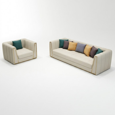 Edelstol Exklusiv Design Miwwelen 31 Sëtz Hocker Couche Polster Garnitur