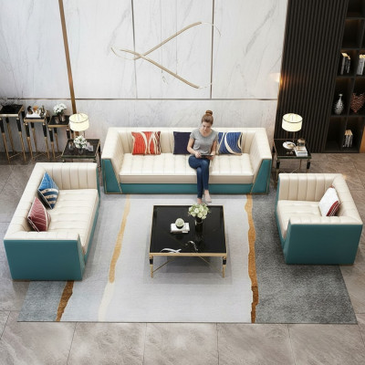 Liederdivan Sofa Canapé Polster 321 Sëtzer Ziechentësch 2x Bäitëscht 6 Deeler Nei