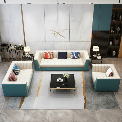 Liederdivan Sofa Canapé Polster 321 Sëtzer Ziechentësch 2x Bäitëscht 6 Deeler Nei